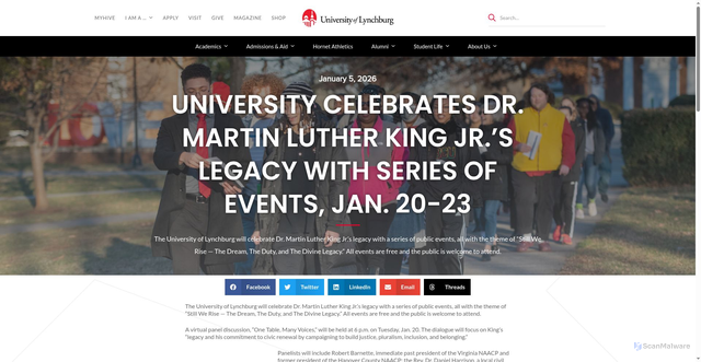 Security scan screenshot of https://www.lynchburg.edu/university-celebrates-dr-martin-luther-king-jr-s-legacy-with-series-of-events-jan-20-23/