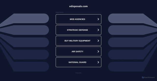 Security scan screenshot of http://ww1.edisposals.com/