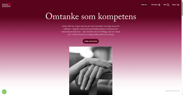 Security scan screenshot of https://erstadiakoni.se