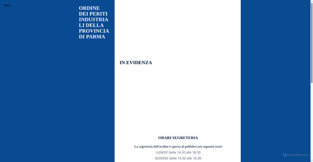 Security scan screenshot of https://www.peritiparma.it/