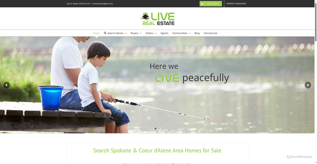 Security scan screenshot of https://liverealestate.com/