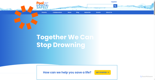 Security scan screenshot of https://poolsafely.gov/