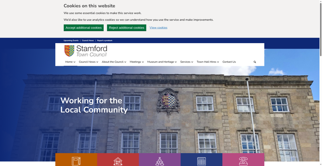 Security scan screenshot of https://stamfordtowncouncil.gov.uk/