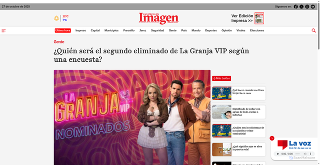 Security scan screenshot of https://www.imagenzac.com.mx/gente/quien-sera-el-segundo-eliminado-de-la-granja-vip-segun-una-encuesta