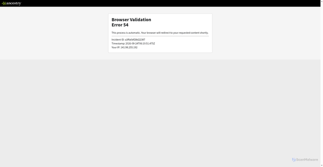 Security scan screenshot of https://ancestry.se