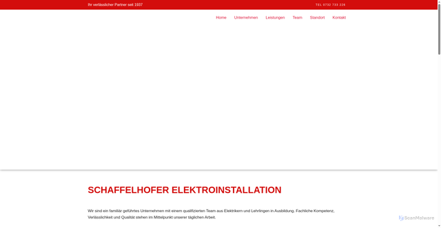 Security scan screenshot of https://www.schaffelhofer.at