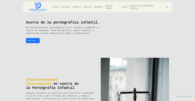 Security scan screenshot of https://interconexionestecnologicas.com/cp/