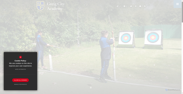 Security scan screenshot of http://www.greigcityacademy.co.uk