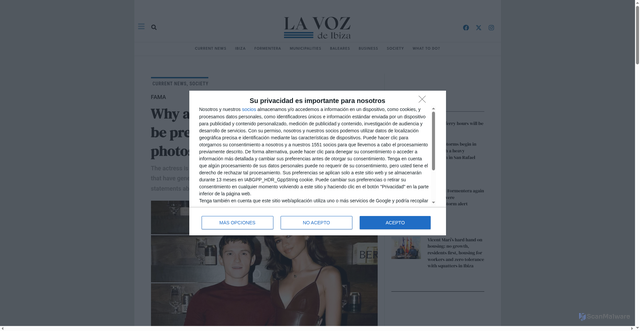 Security scan screenshot of https://lavozdeibiza.com/en/current-news/why-are-they-saying-zendaya-may-be-pregnant-by-tom-holland-the-photos-that-went-viral/
