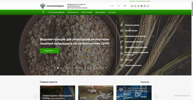 Security scan screenshot of https://fsvps.gov.ru