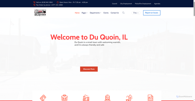 Security scan screenshot of https://duquoinil.gov/