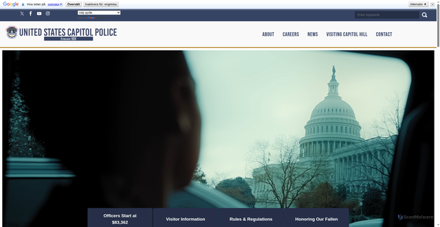 Security scan screenshot of https://www.uscp.gov/