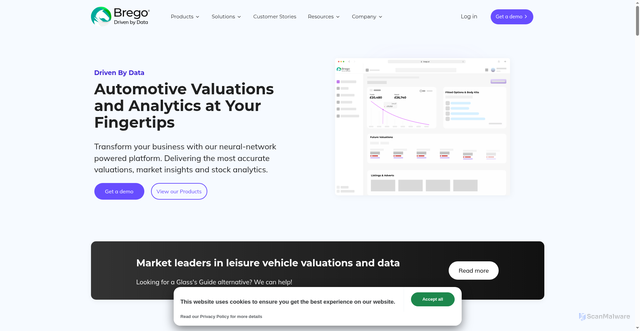 Security scan screenshot of https://brego.io