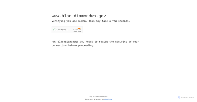 Security scan screenshot of https://www.blackdiamondwa.gov/