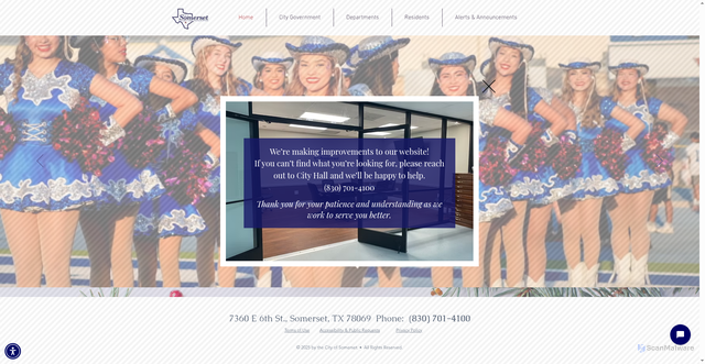 Security scan screenshot of https://www.somersettx.gov/