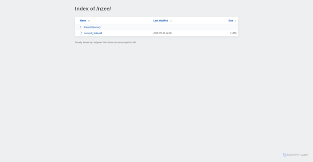 Security scan screenshot of https://nze.work.gd/nzee/