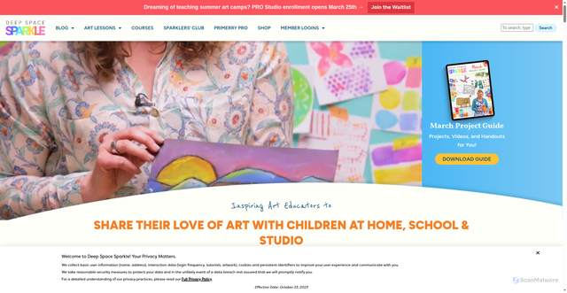 Security scan screenshot of https://deepspacesparkle.com