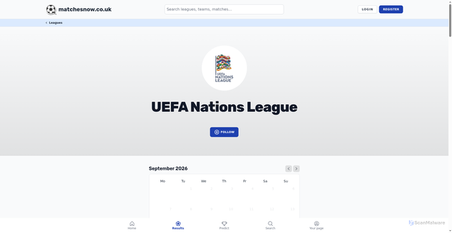 Security scan screenshot of https://matchesnow.co.uk/leagues/uefa-nations-league