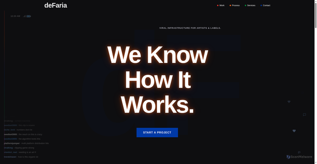 Security scan screenshot of https://defaria.nyc/