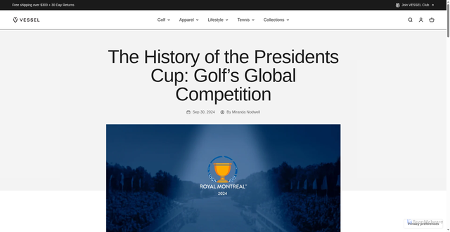 Security scan screenshot of https://vesselgolf.com/blogs/blog/the-history-of-the-presidents-cup-golf-s-global-competition?srsltid=AU7gw4UQcJlG32R7A3FuGWOE2oDMBYXxPP0vfQEADlZ5PVFQ7gS9mYsY