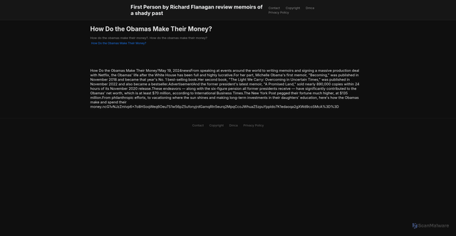 Security scan screenshot of https://basiljayhugo-pc6ufai3a7.edgeone.app/17542-how-do-the-obamas-make-their-money.html
