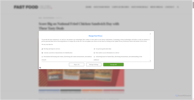 Security scan screenshot of https://fastfoodclub.com/p/score-big-on-national-fried-chicken-sandwich-day-with-these-tasty-deals/?srsltid=AfmBOoprXrDBKxuE1X3QKgv2AvcERQLNbrPyk_VazVSfkVrcamKfHR1T