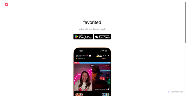 Security scan screenshot of https://favorited.app