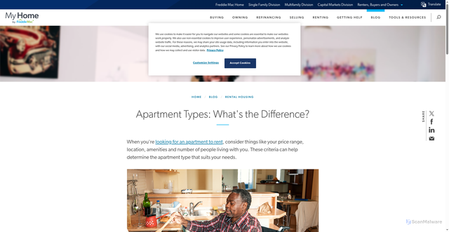 Security scan screenshot of https://myhome.freddiemac.com/blog/rental-housing/20180921-apartment-property-types