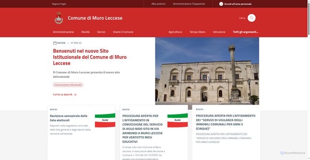 Security scan screenshot of https://www.comune.muroleccese.le.it/