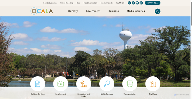 Security scan screenshot of https://www.ocalafl.gov/