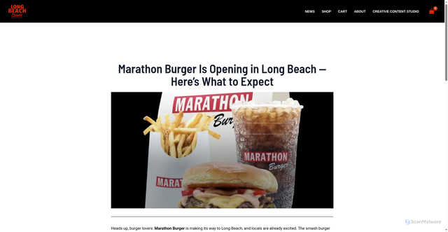 Security scan screenshot of https://lbclassic.com/marathon-burger-is-opening-in-long-beach-heres-what-to-expect/