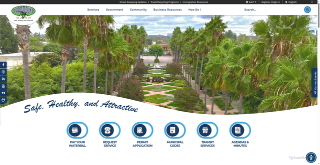 Security scan screenshot of https://www.paramountcity.gov/