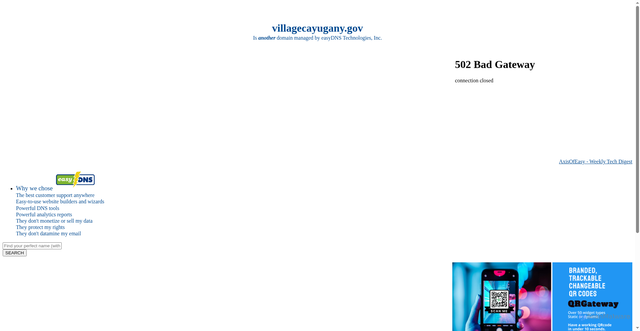 Security scan screenshot of http://villagecayugany.gov/