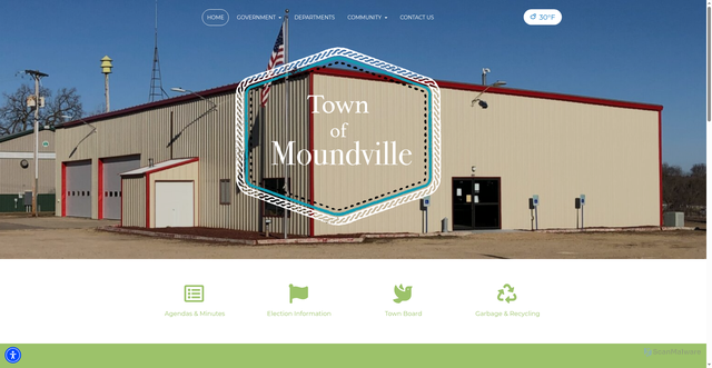 Security scan screenshot of https://moundvillewi.gov/