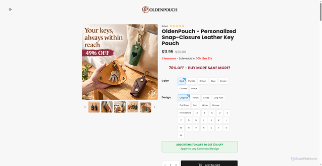 Security scan screenshot of https://oldenpouch.com/