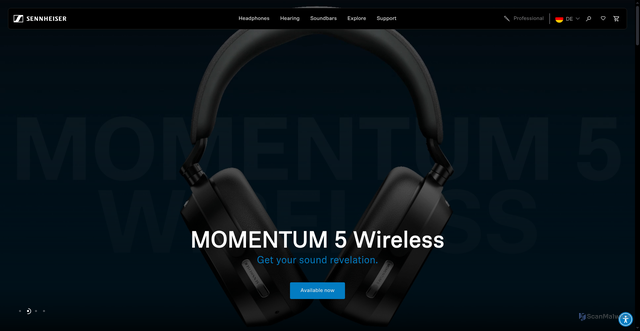 Security scan screenshot of https://www.sennheiser-hearing.com