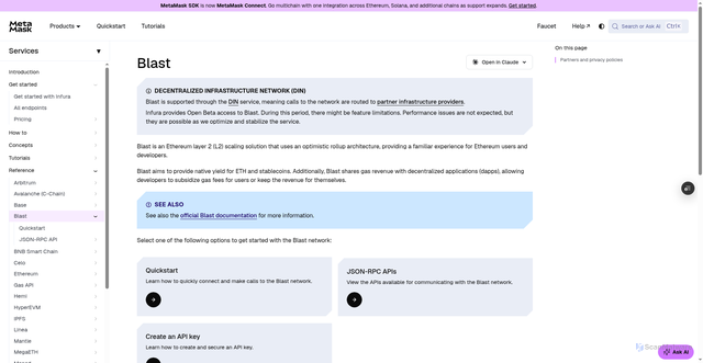 Security scan screenshot of http://metamask-docs-4q672pqsp-consensys-ddffed67.vercel.app/services/reference/blast/