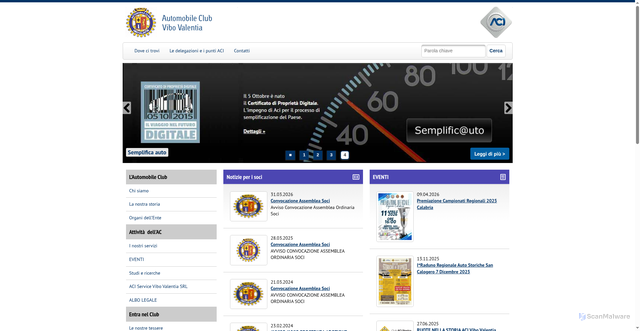 Security scan screenshot of https://www.vibovalentia.aci.it