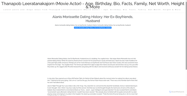 Security scan screenshot of https://nusaglobalmedia-dp2t8grwtfvf.edgeone.app/alanis-morissette-dating-history-her-ex-boyfriends-husband.html