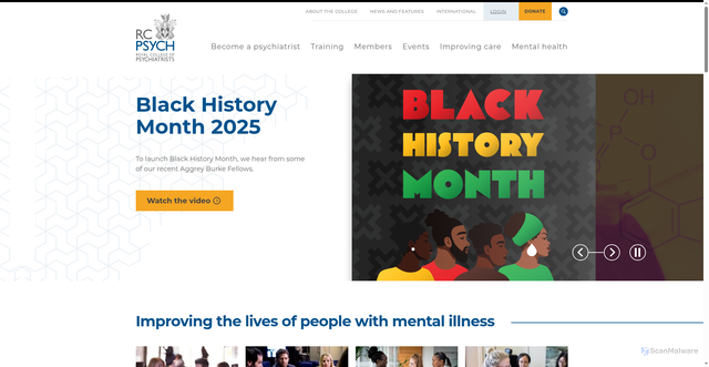 Security scan screenshot of https://www.rcpsych.ac.uk/