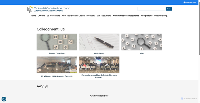 Security scan screenshot of https://www.consulentilavoro.cz.it/