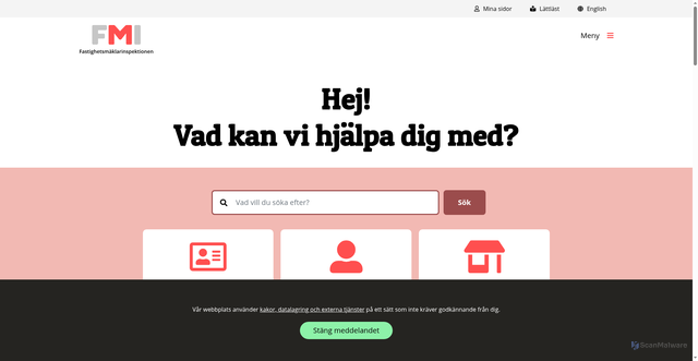 Security scan screenshot of https://fmi.se/