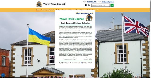 Security scan screenshot of http://www.yeovil.gov.uk