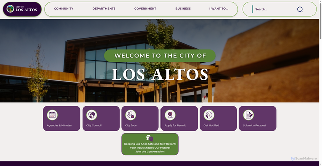 Security scan screenshot of https://www.losaltosca.gov/