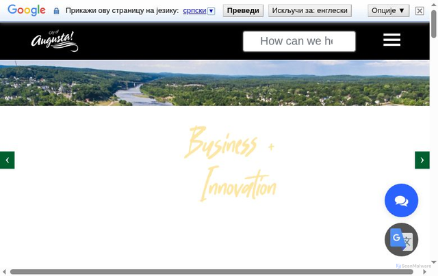 Security scan screenshot of https://www.augustamaine.gov/