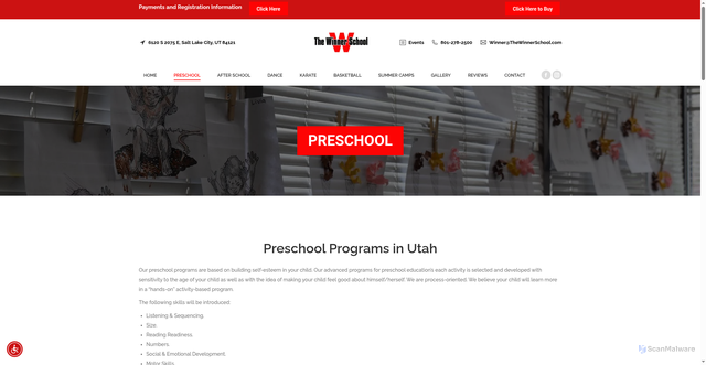 Security scan screenshot of https://thewinnerschool.com/preschool/