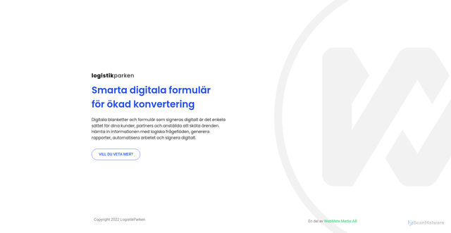 Security scan screenshot of https://logistikparken.se