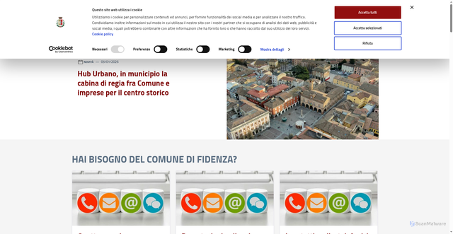 Security scan screenshot of https://www.comune.fidenza.pr.it/