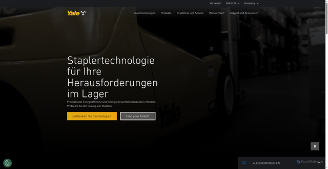 Security scan screenshot of https://www.yale.com