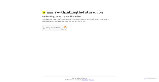 Security scan screenshot of https://www.re-thinkingthefuture.com